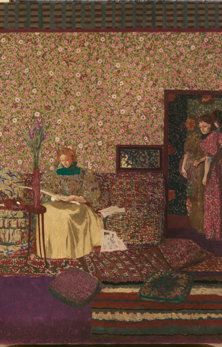 Edouard Vuillard, L’intimité, Personnages dans un intérieur, 1896. Peinture à la colle sur toile. Photo : © Paris Musées, Petit Palais, musée des Beaux-Arts de la Ville de Paris