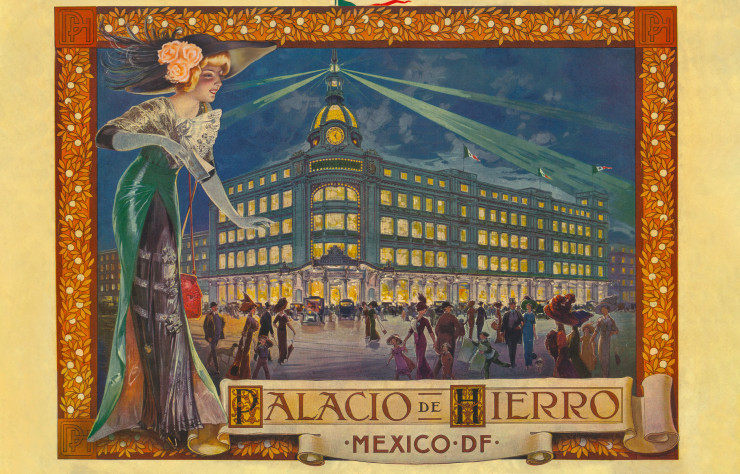 Inauguration des nouveaux magasins El Palacio de Hierro, 1911 Mexico, Historical Archives of El Palacio de Hierro, TL028, à l’occasion de l’exposition « La Saga des grands magasins » à la Cité de l’architecture et du patrimoine. © Mexico, Historical Archives of El Palacio 