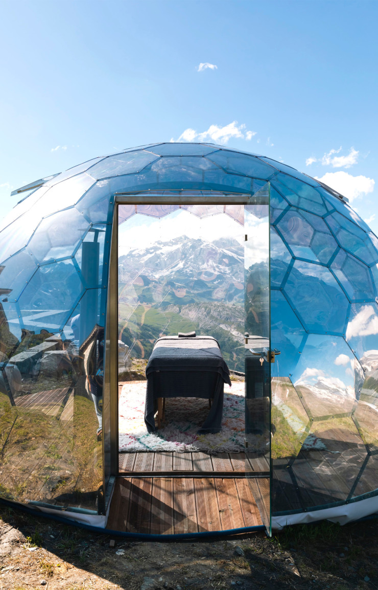 La bulle de soin du spa du Refuge de Solaise, à Val d’Isère.