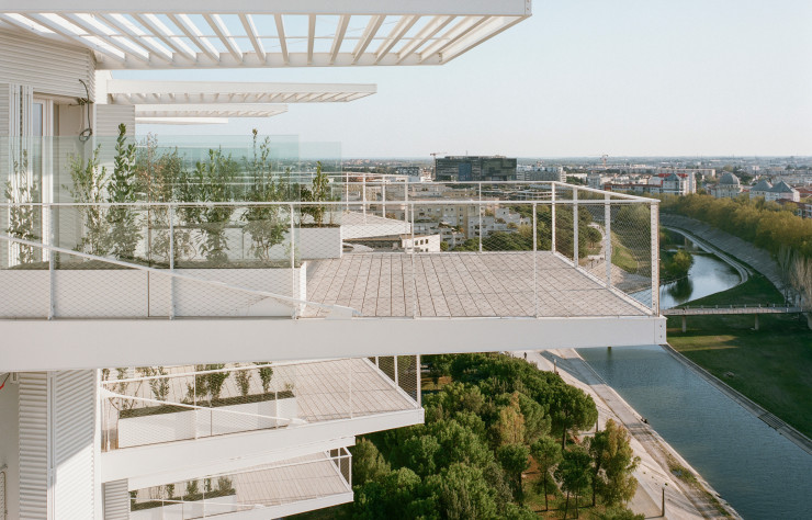 La vue imprenable sur la région depuis l’un des balcons.