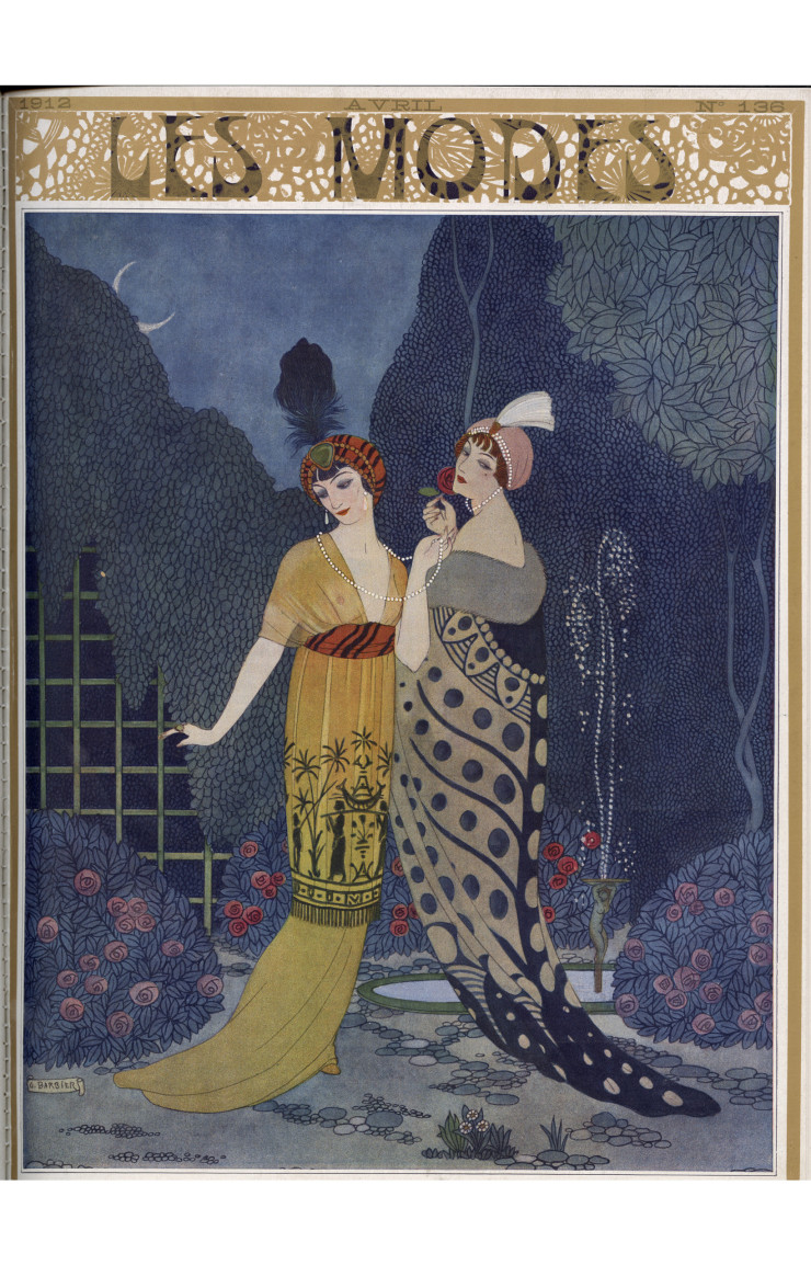 George Barbier — Couverture du magazine « Les Modes », Avril 1912 Paris, Manzi, Joyant et Cie, 1912. Héliogravure