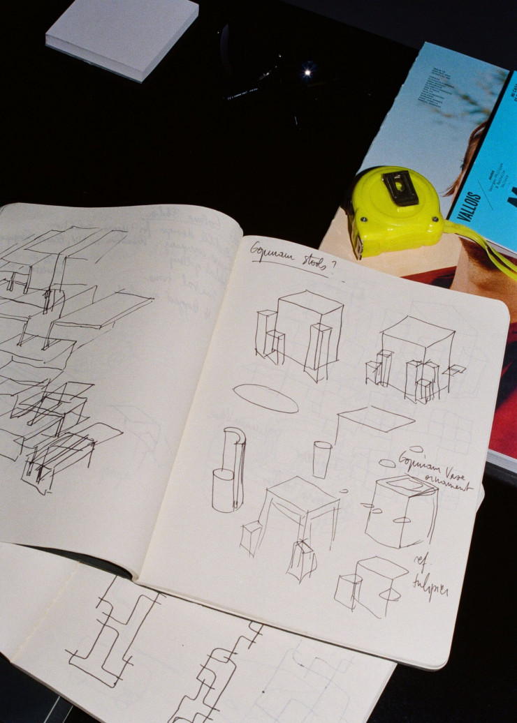 Les minutieux croquis de Wendy Andreu.