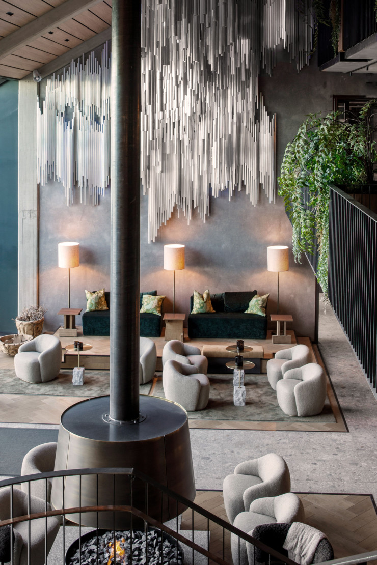 Le lobby du Scandic Holmenkollen Park en Norvège.