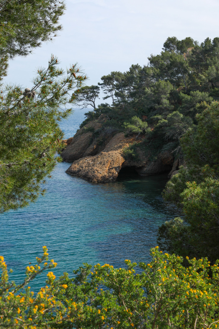 Vue sur l’une des nombreuses calanques depuis le parc du Muguel. Véritable joyau, il s’étend sur 12 hectares de végétation dense, abritant de nombreuses plantes, dont certaines très rares. 1/ Dans son atelier showroom Studio Georgette, Marie Tramond, crée sur demande des seuils d’entrée uniques et personnalisés, des panneaux de décoration et des miroirs.