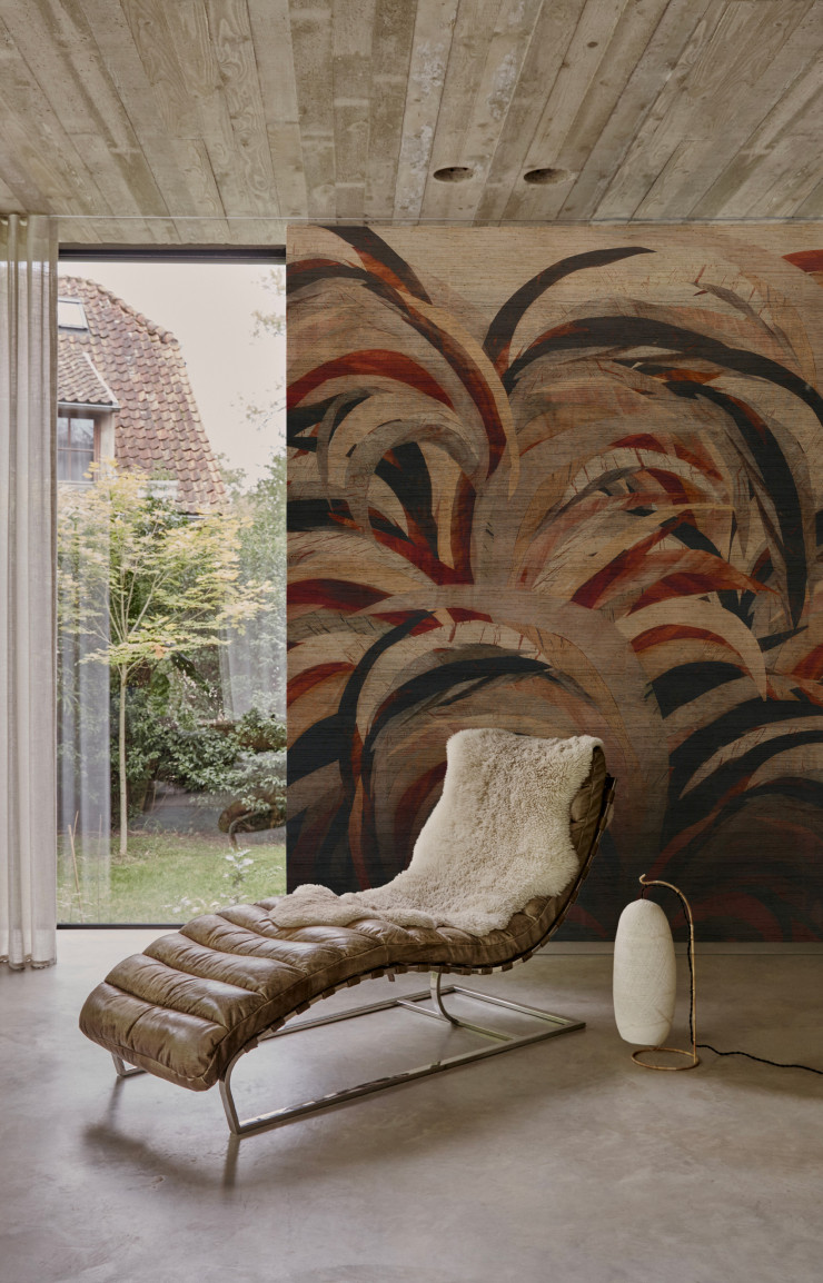 Papier peint écoresponsable en bio-vinyle organique Cave, collection « EWC », de Maria Gómez García (Wall&Decò).