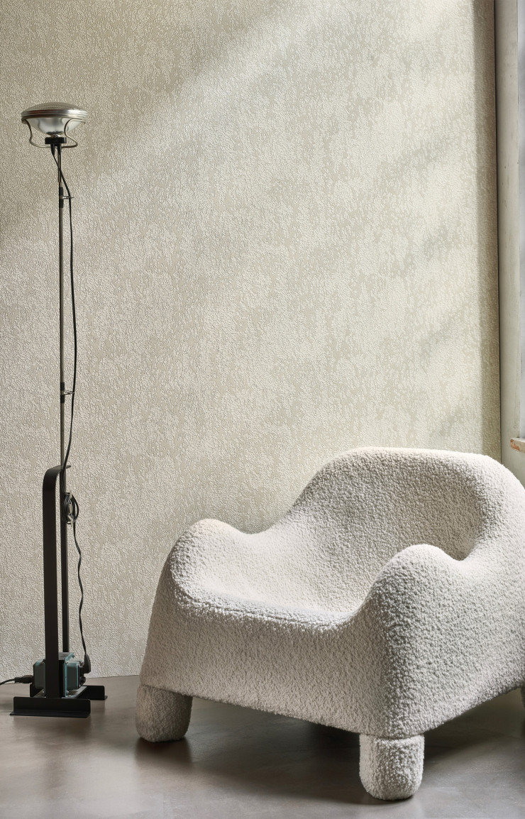 Papier peint Mose, collection « EWC », en vinyle texturé en 3D, signé Studiopepe (Wall&Decò).