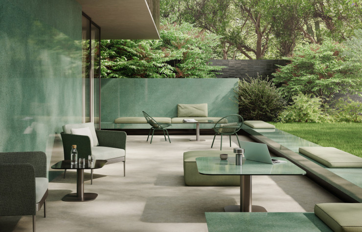 La collection « Grande Lume » de Marazzi envisage la céramique de façon transversale.