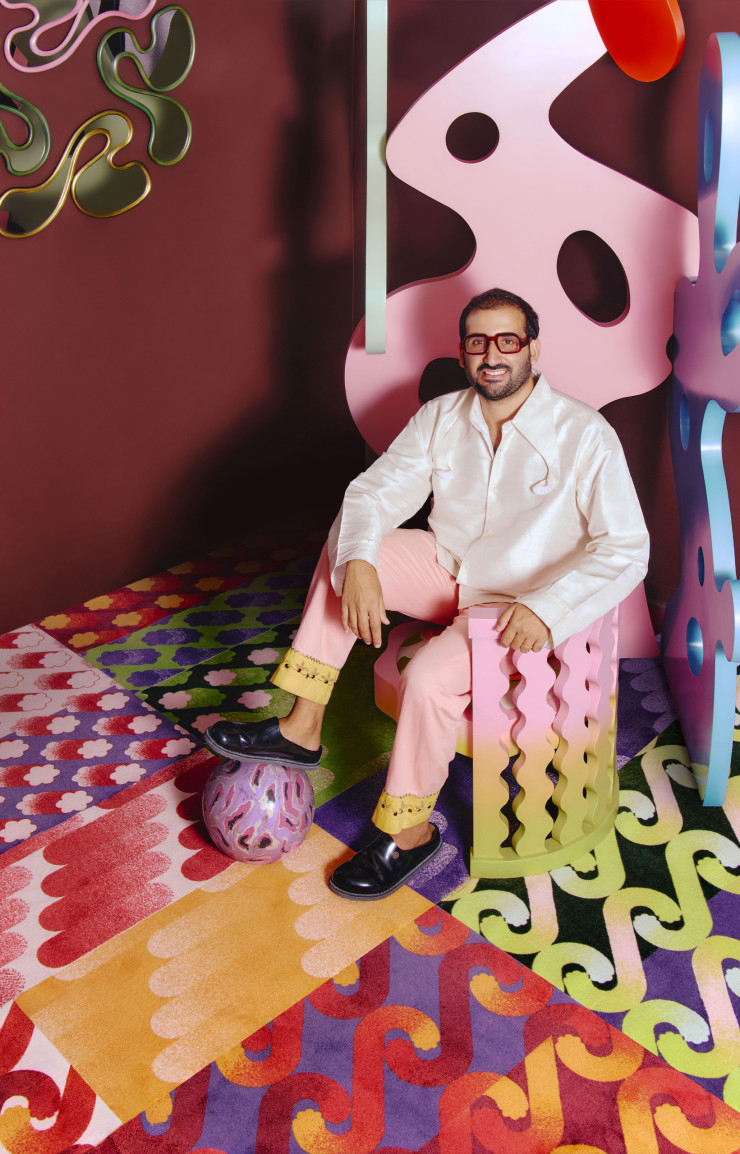 Julien Sebban, le fondateur du collectif Uchronia, et sa collection de revêtements textiles pour Radici.