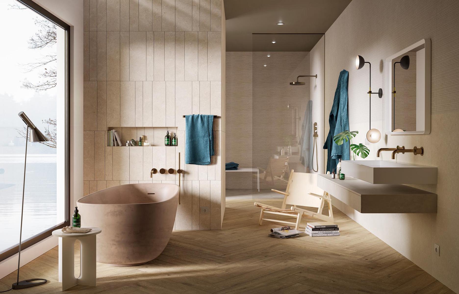 Couleur salle de bains – idées sur le carrelage et la peinture  Design  moderne de salles de bains, Couleur salle de bain, Salle de bain design