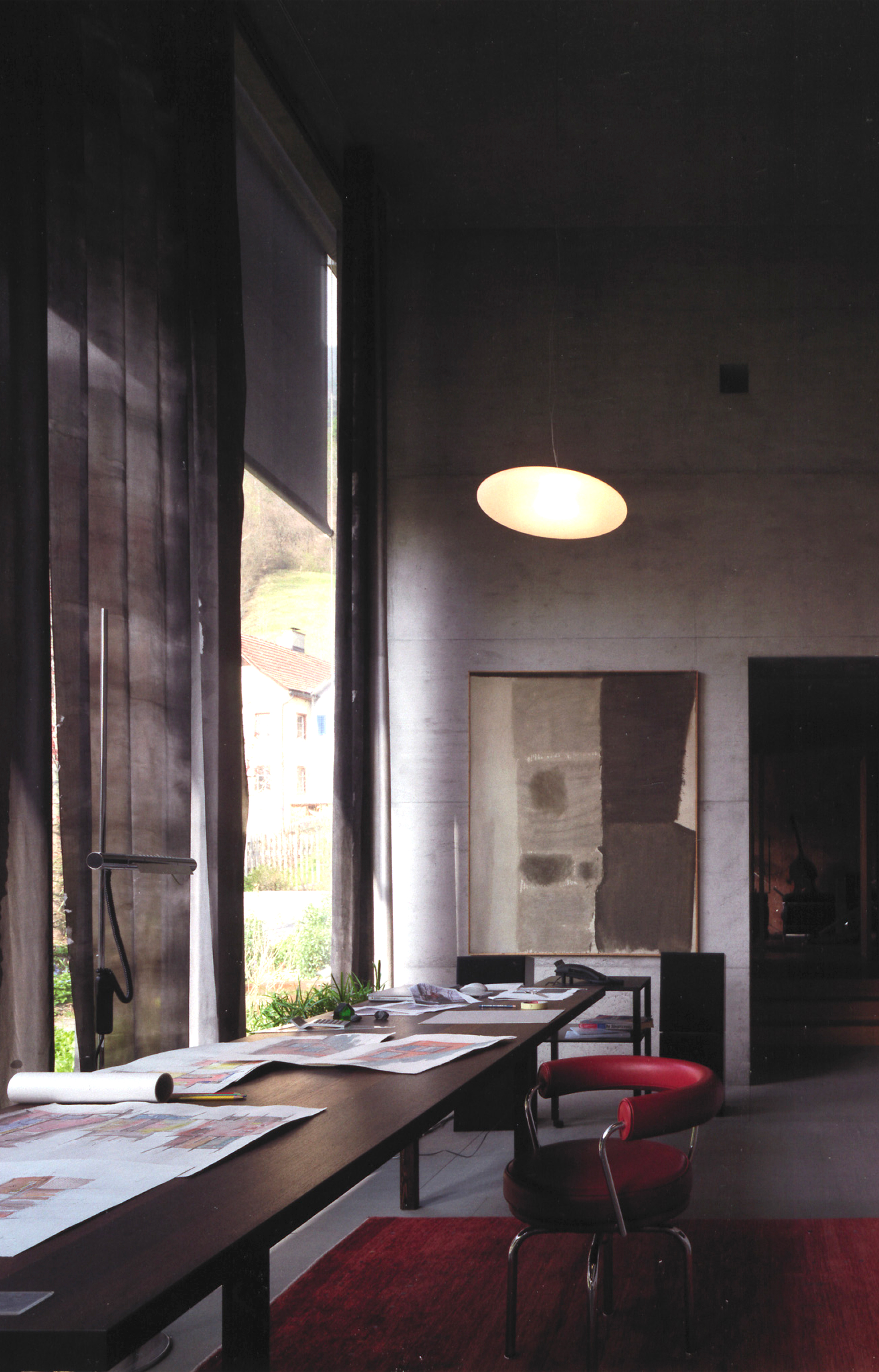 Demeure iconique : la Casa Z de Peter Zumthor, cube de béton et de verre.