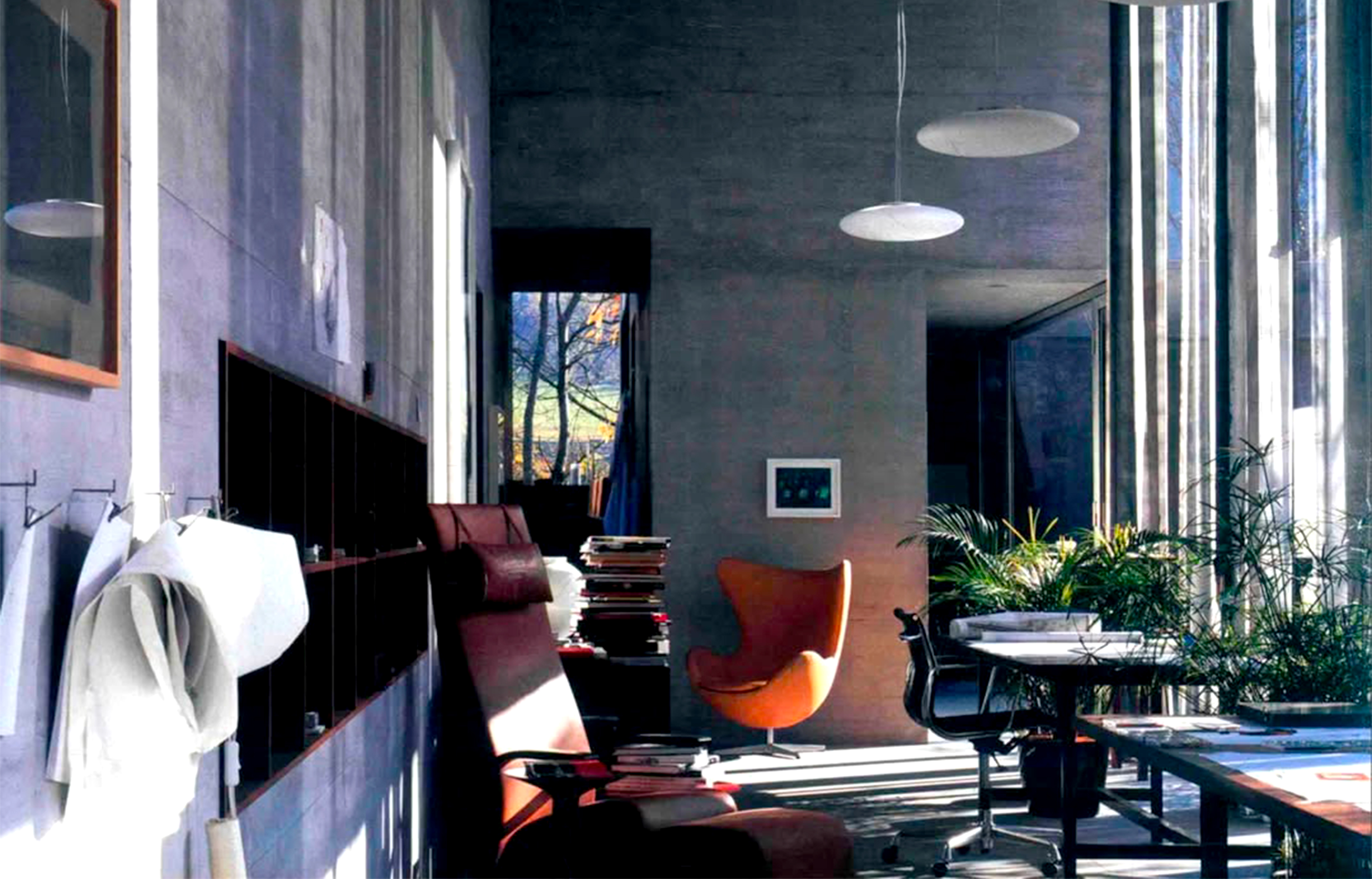 Demeure iconique : la Casa Z de Peter Zumthor, cube de béton et de verre.