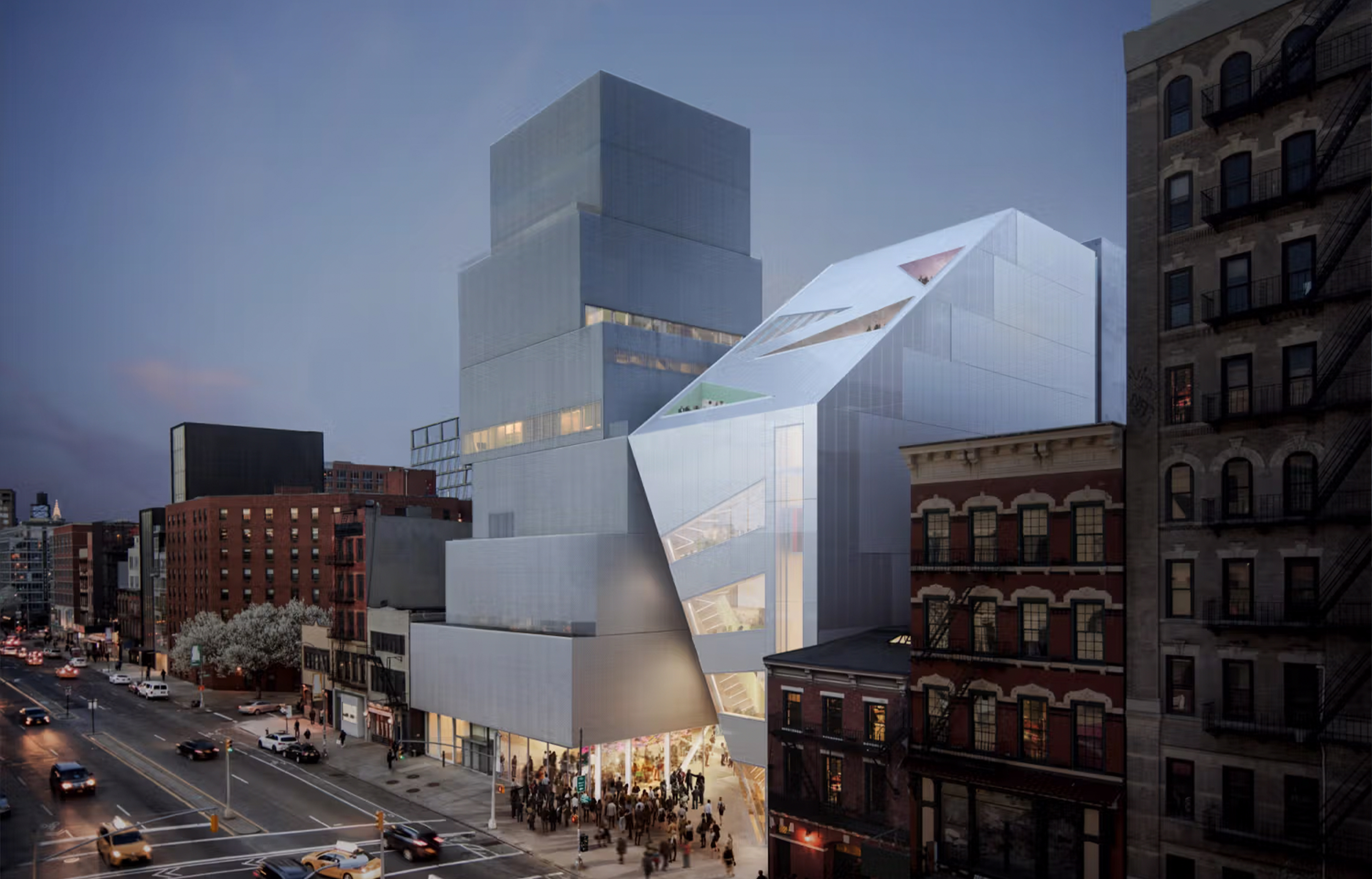 5 musées au design intersidéral - quand l’art s’expose dans des vaisseaux spatiaux - IDEAT - New Museum at 235 Bowery. OMA