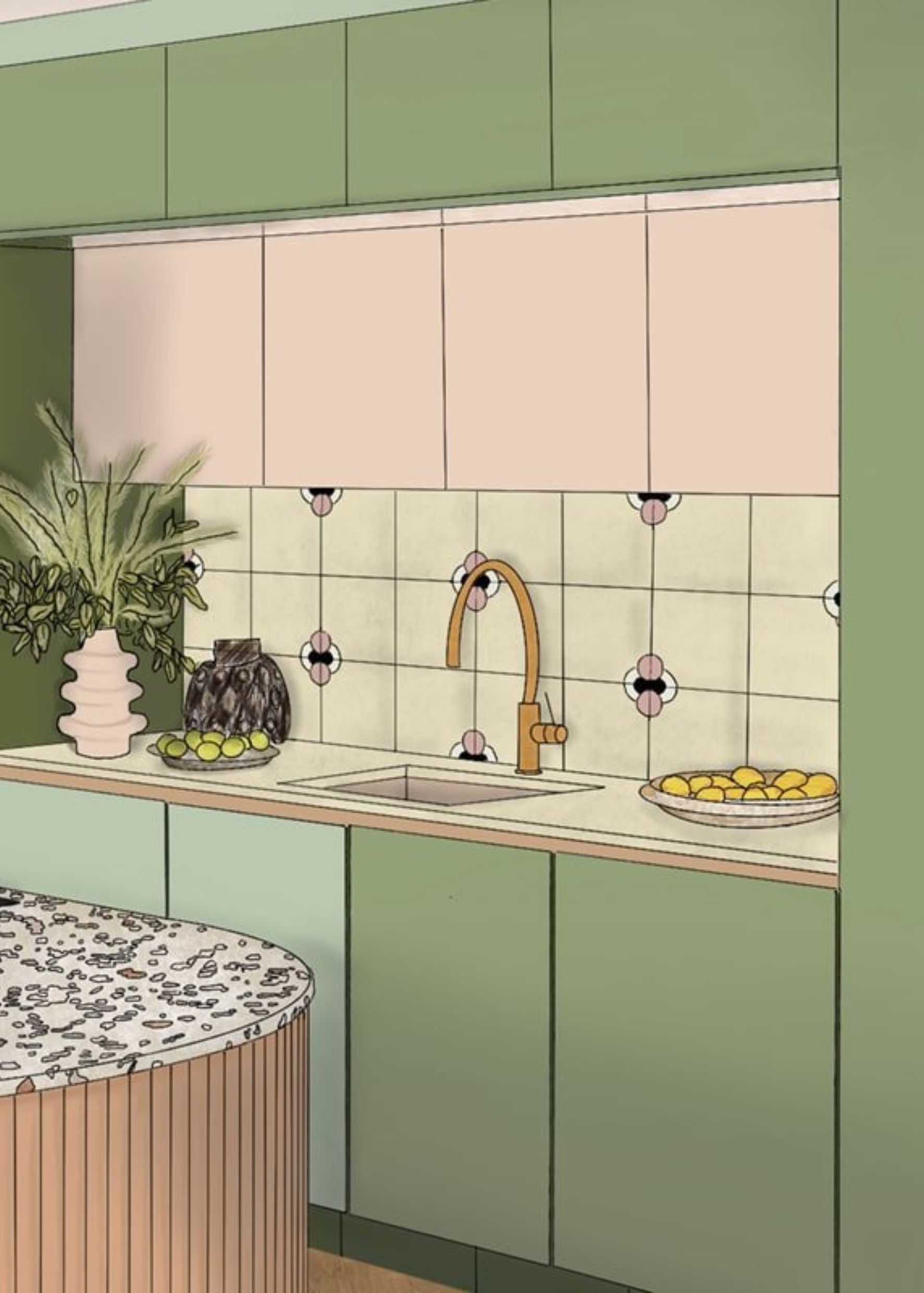 À la fois élégante et apaisante, la couleur verte se retrouve dans les cuisines ultramodernes comme les plus classiques, des rangements jusqu’aux pianos de cuisson. Évoquant la nature, le vert se décline du pistache au kaki en passant par l’amande. Un choix de bon ton