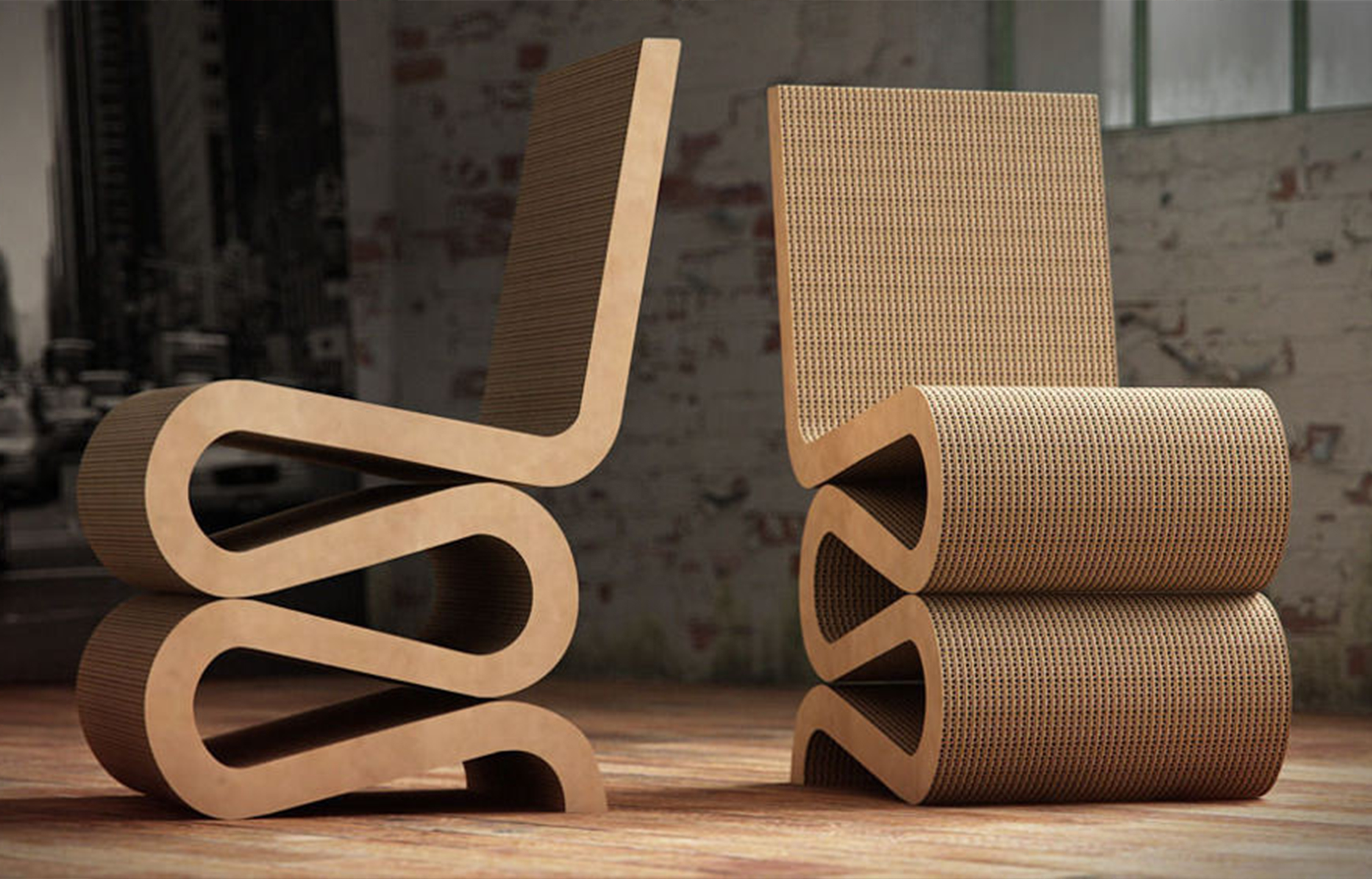Tendance - Carton ondulé, design affûté, le matériau modeste qui fait sensation - IDEAT - franck GEHRY_